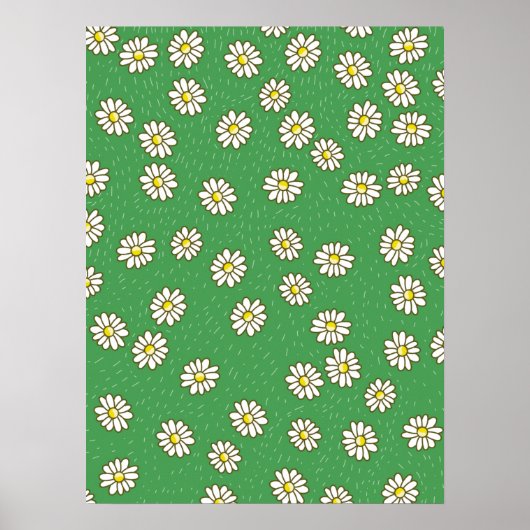 Poster Motif de fleur de marguerite (Devant)