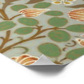 Poster Motif de fleur de trèfle d'art de William Morris (Coin)