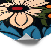 Poster Motif de fleur marguerite (Coin)