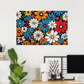 Poster Motif de fleur marguerite (Bureau à domicile)