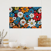 Poster Motif de fleur marguerite (Cuisine)
