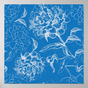 Poster Motif de fleurs