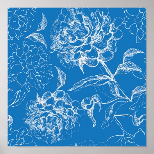 Poster Motif de fleurs (Devant)