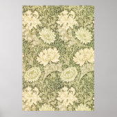 Poster Motif de fleurs de Chrysanthemum (par William Morr (Devant)