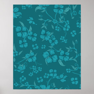Poster Motif de fleurs flippantes 9