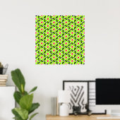 Poster Motif de fleurs géométrique (Bureau à domicile)