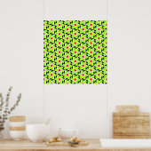 Poster Motif de fleurs géométrique (Cuisine)
