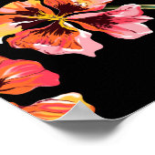 Poster Motif de fleurs magnifiques sans couture. Texture (Coin)