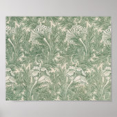 Poster Motif de fleurs, William Morris (Devant)