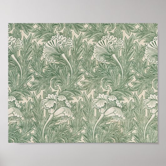 Poster Motif de fleurs, William Morris (Devant)
