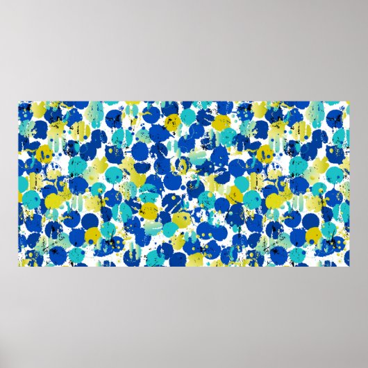 Poster motif de fond abstrait sans couture, avec éclabous (Devant)