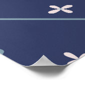 Poster Motif de formes géométriques bleues (Coin)