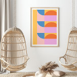 Poster Motif de formes géométriques colorées modernes<br><div class="desc">Formes géométriques colorées modernes Poster d'art mural Motif</div>