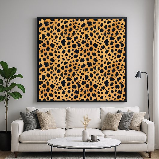 Poster Motif de fourrure d'animal guépard - Art de style