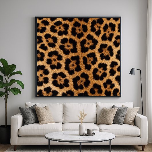 Poster Motif de fourrure d'animal jaguar