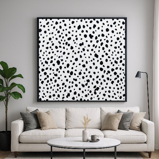 Poster Motif de fourrure de chien dalmate