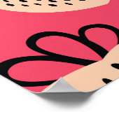 Poster Motif de fraise rose : design doux et homogène (Coin)