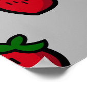 Poster Motif de fraise rouge mignonne pour les Vegas (Coin)