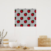 Poster Motif de fraise rouge mignonne pour les Vegas (Cuisine)