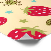 Poster Motif de fraises (Coin)