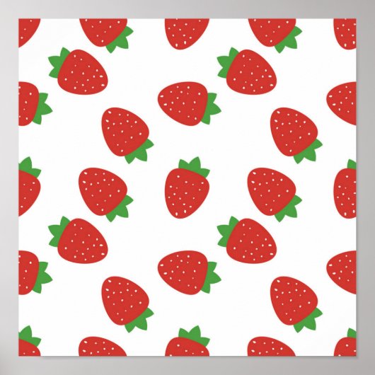 Poster Motif de fraises (Devant)