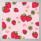 Poster Motif de fraises (Devant)