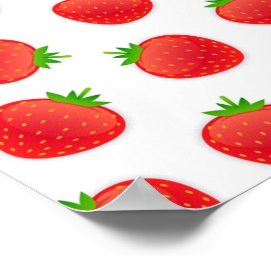 Poster Motif de fraises (Coin)