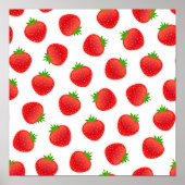 Poster Motif de fraises (Devant)