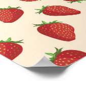Poster Motif de fraises (Coin)