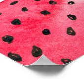 Poster Motif de fraises d'aquarelle. (Coin)