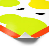 Poster Motif de fruits de néon à lueur tropicale (Coin)