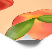 Poster Motif de fruits de pêche (Coin)