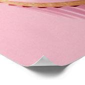 Poster Motif de gâteau pastel sur fond rose (Coin)
