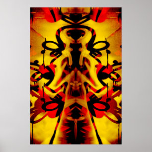 Poster Motif de graffitis colorés