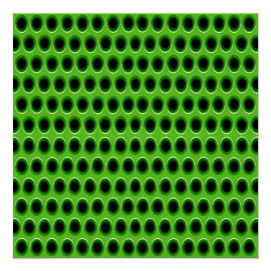 Poster Motif de grille verte trouée (Devant)