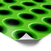Poster Motif de grille verte trouée (Coin)