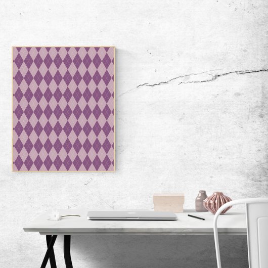 Poster Motif de Jacquard violet et lavande
