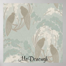 Motif de jardin Taupe et Blue Paradise
