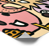 Poster Motif de jeton de personnage de dessin (Coin)