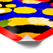Poster Motif de jeu de couleurs expressives (Coin)