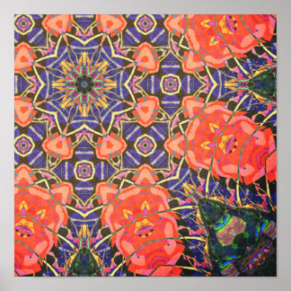 Poster Motif de kaléidoscope coloré