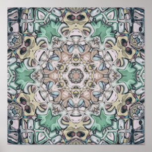 Poster Motif de kaléidoscope complexe