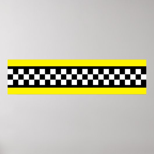 Poster Motif de la bande de contrôle de taxi (Devant)