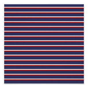 Poster Motif de la bande rouge bleue de la Marine