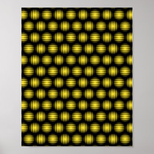 Poster Motif de la boule de Stripey (Devant)