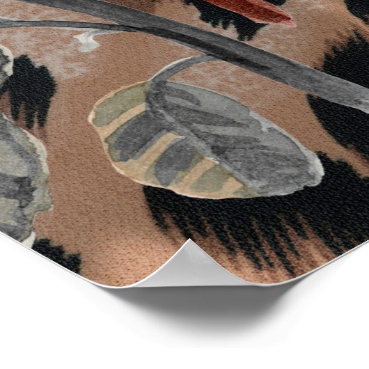 Poster Motif de la peau animale africaine sauvage (Coin)