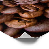 Poster Motif de la texture alimentaire des fèves de café (Coin)