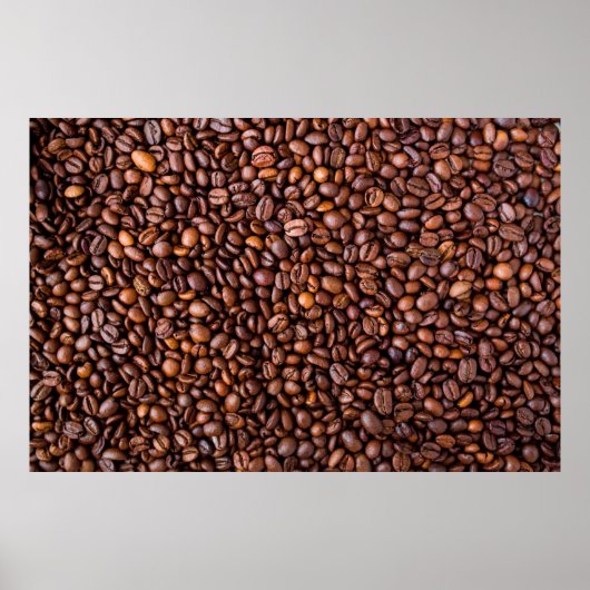 Poster Motif de la texture alimentaire des fèves de café (Devant)