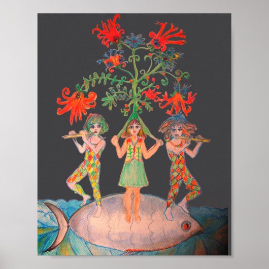 Poster Motif de l'Arbre de Vie (Devant)