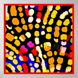 Poster Motif de lecture couleur expressif